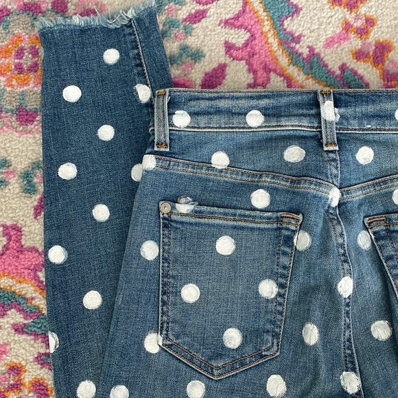 7 for all mankind high waist ankle skinny size 26 spots - Picture 6 of 6